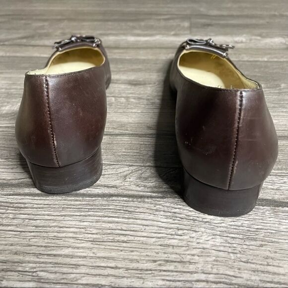 SALVATORE FERRAGAMO vintage Contrast Stitch Bow Flat - Picture 7 of 9